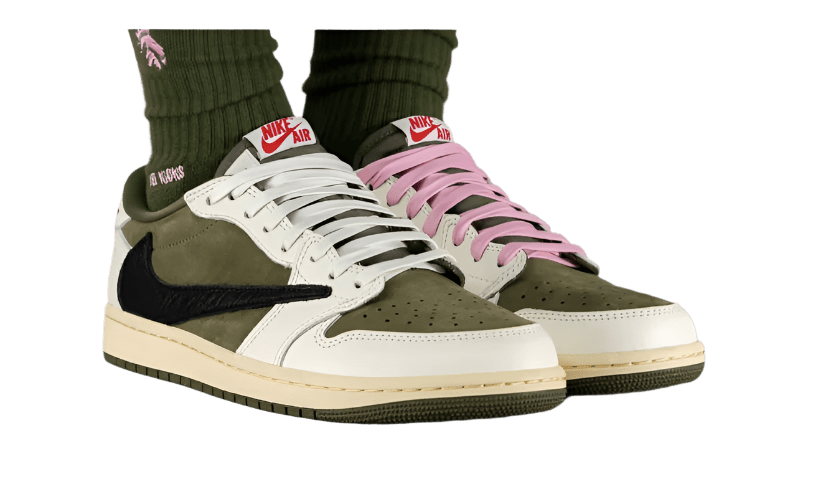 AIR JORDAN 1 RETRO LOW OG SP TRAVIS SCOTT REVERSE OLIVE (DM7866 - 200) - Rdrop