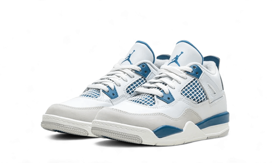 NIKE AIR JORDAN 4 RETRO MILITARY BLUE (2024) (TD & PS) (BQ7669 - 141) - Rdrop