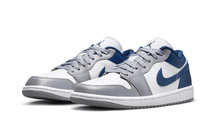 AIR JORDAN 1 LOW WHITE GREY BLUE (DC0774-042) - Rdrop