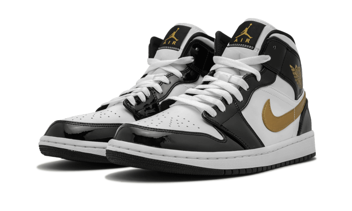 AIR JORDAN 1 MID BLACK GOLD (852542-007) - Rdrop