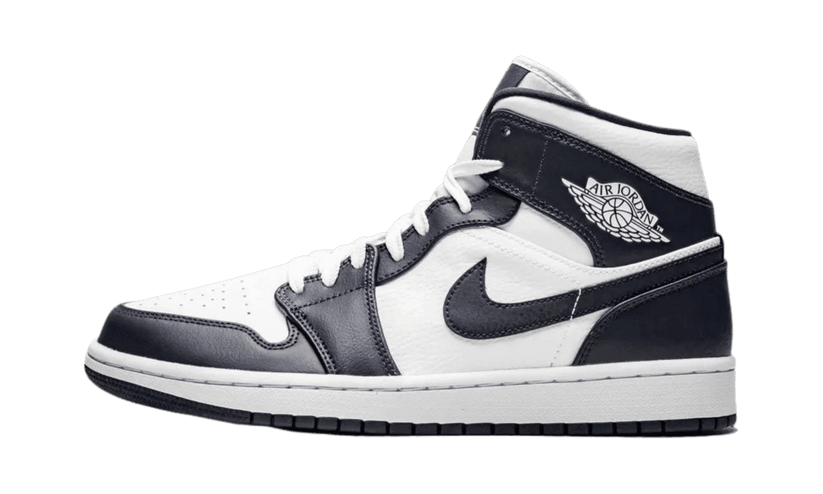 AIR JORDAN 1 MID WHITE METALLIC GOLD OBSIDIAN (554724-174) - Rdrop