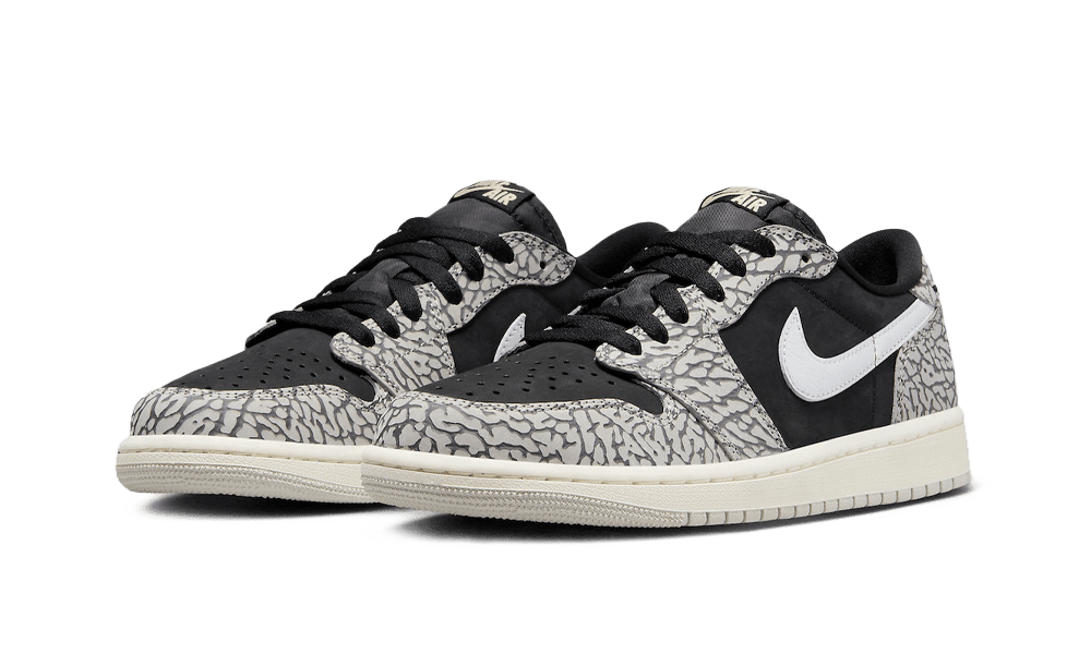 AIR JORDAN 1 RETRO LOW OG BLACK CEMENT (CZ0790-001) - Rdrop