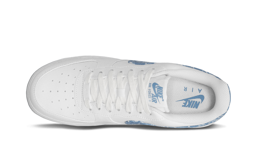 NIKE AIR FORCE 1 LOW '07 ESSENTIAL WHITE BLUE PAISLEY (DH4406-100) - Rdrop